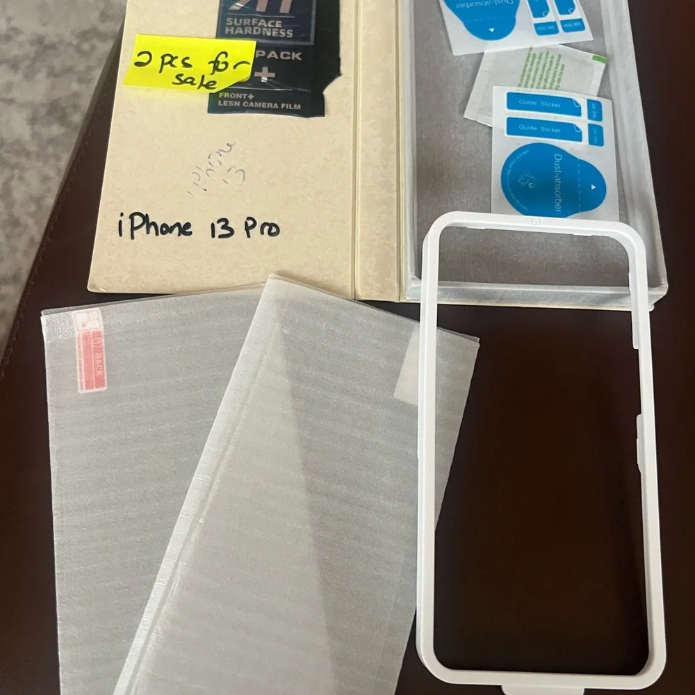 2 PC tempered glass screen protectors for iPhone 13 Pro. NWT